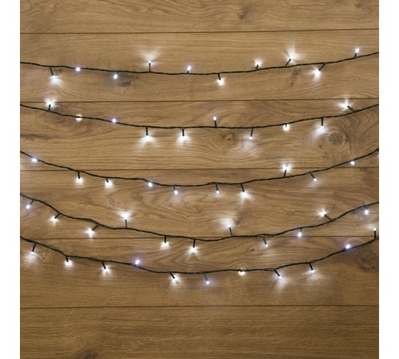 Гирлянда-нить Neon-Night 6м, темно-зеленый ПВХ, 40 LED Белые 303-025 1