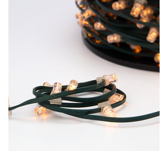 Гирлянда Neon-Night Клип лайт 12В, 100м, шаг 150 мм, 665 LED Желтые, с трансформатором 100м 325-121