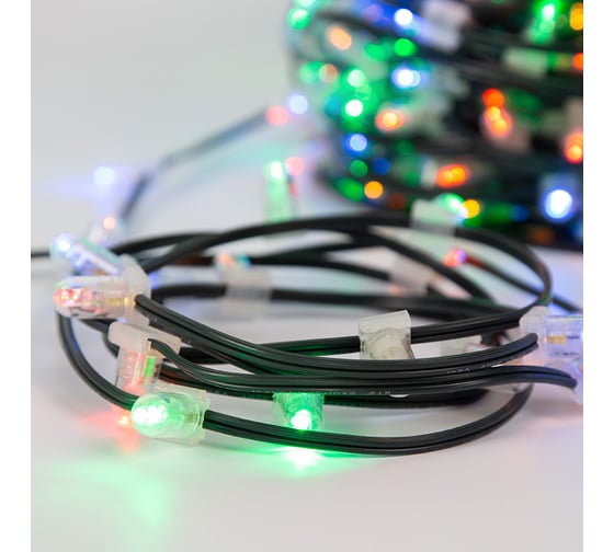 Гирлянда Neon-Night Клип лайт 12В, 100м, шаг 150 мм, 665 LED МУЛЬТИ RGYB, с трансформатором 325-129