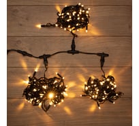 Гирлянда Neon-Night Клип лайт 24В, 3 нити по 10 м, 198 LED теплый белый 323-316