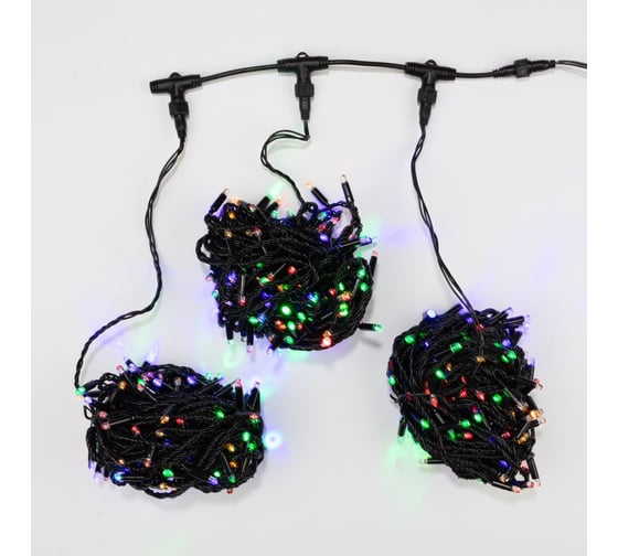 Гирлянда Neon-Night Клип лайт 24В, 3 нити по 20 м, свечение с динамикой, 399 LED МУЛЬТИ 323-309 1