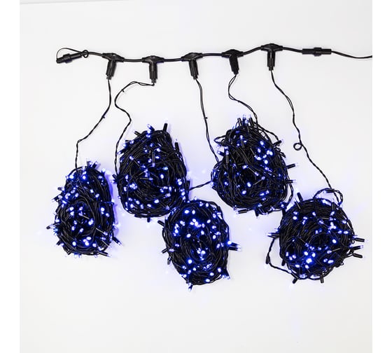 Гирлянда Neon-Night Клип лайт 24В, 5 нитей по 20 м, 665 LED синий 323-503