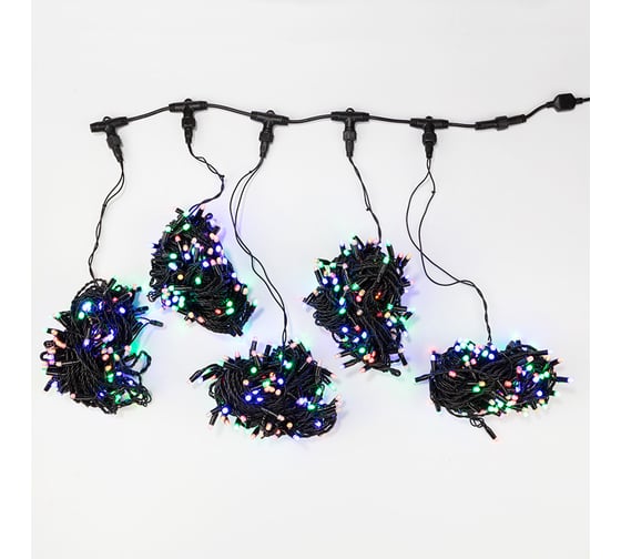 Гирлянда Neon-Night Клип лайт, 24В, 5 нитей по 20 м, 665 LED мульти RGYB 323-509