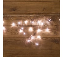 Гирлянда Neon-Night АЙСИКЛ бахрома, 1.8х0.5м, прозрачный ПВХ, 48 LED БЕЛЫЕ IP20 255-015