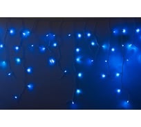 Гирлянда Neon-Night АЙСИКЛ бахрома, 2.4х0.6м, белый ПВХ, 76 LED СИНИЕ 255-033-6 15689736