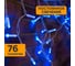Гирлянда Neon-Night АЙСИКЛ бахрома, 2.4х0.6м, белый ПВХ, 76 LED СИНИЕ 255-033-6 4