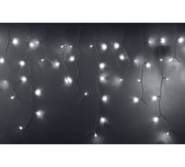 Гирлянда Neon-Night АЙСИКЛ бахрома, 2.4х0.6м, белый ПВХ, мерцающий Flashing, 88 LED БЕЛЫЕ 255-036