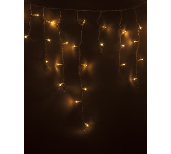 Гирлянда Neon-Night АЙСИКЛ бахрома, 4.8х0.6м, белый ПВХ, 176 LED ТЕПЛО-БЕЛЫЕ 255-138