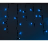 Гирлянда Neon-Night АЙСИКЛ бахрома, 4.8х0.6м, черный ПВХ, 176 LED СИНИЕ 255-133