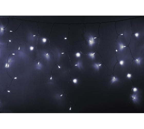 Гирлянда Neon-Night АЙСИКЛ бахрома, 4.8х0.6м, прозрачный ПВХ, 176 LED БЕЛЫЕ 255-145