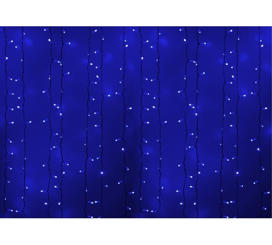Гирлянда Neon-Night Занавес 2x1,5м, 360 LED синий, белый ПВХ, IP65 235-113