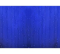 Гирлянда Neon-Night ДОЖДЬ занавес 2х1.5м, прозрачный ПВХ, 192 LED СИНИЕ, 12 LED/нить, 16 нитей 235-303-6