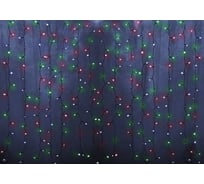 Гирлянда Neon-Night ДОЖДЬ занавес 2х1.5м, прозрачный ПВХ, 192 LED МУЛЬТИ, 12 LED/нить, 16 нитей 235-309-6