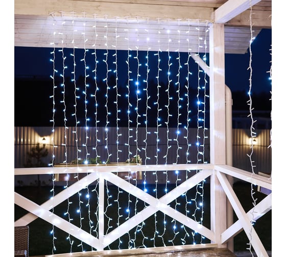 Гирлянда Neon-Night Занавес 2x3м, 600 LED белый, белый ПВХ, IP65, без блока питания 235-135
