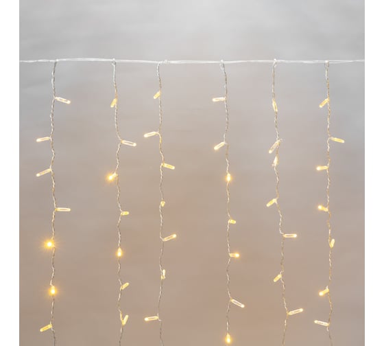Гирлянда Neon-Night Занавес 2x3м, 448 LED желтый, прозрачный ПВХ, IP65, без блока питания 235-151-6 1