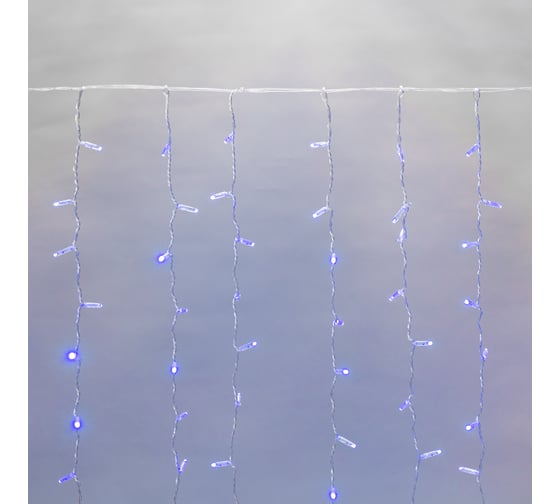 Гирлянда Neon-Night Занавес 2x3м, 448 LED синий, прозрачный ПВХ, IP65, без блока питания 235-153-6 1
