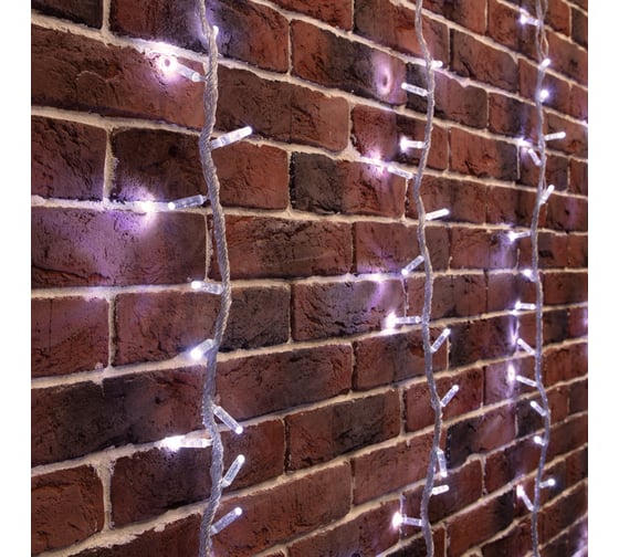 Гирлянда Neon-Night Занавес 2x3м, 240 LED белый, прозрачный ПВХ, с эффектом водопадом 235-435