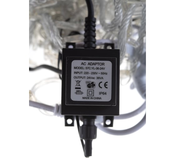 Гирлянда Neon-Night Занавес 2x3м, 240 LED белый, прозрачный ПВХ, с эффектом водопадом 235-435
