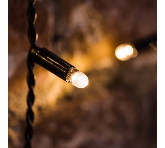 Гирлянда Neon-Night ДОЖДЬ занавес 2х3м, черный ПВХ, 600 LED ТЕПЛО-БЕЛЫЕ 235-146
