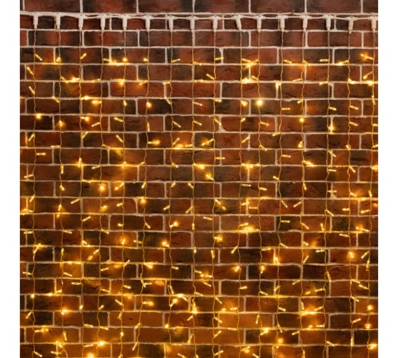 Гирлянда Neon-Night Занавес 2x6м, 768 LED теплый белый, прозрачный ПВХ, IP65, без блока питания 235-176