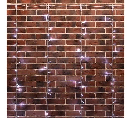 Гирлянда Neon-Night Занавес 2x6м, 360 LED белый, прозрачный ПВХ, IP65, с эффектом водопада 235-465