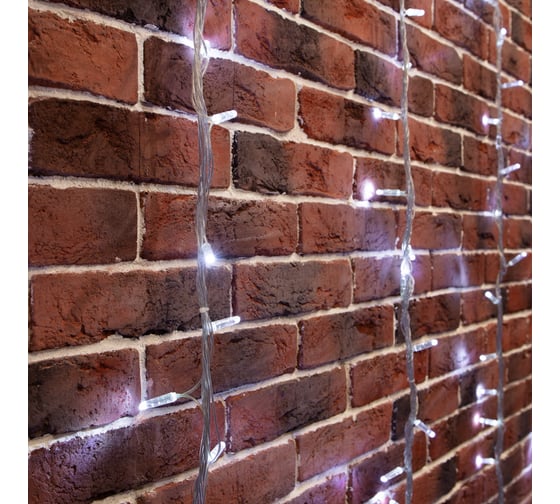 Гирлянда Neon-Night Занавес 2x6м, 360 LED белый, прозрачный ПВХ, IP65, с эффектом водопада 235-465
