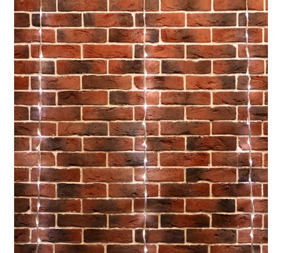 Гирлянда Neon-Night Занавес 2x9м, 480 LED белый, прозрачный ПВХ, IP65, с эффектом водопада 235-495 1