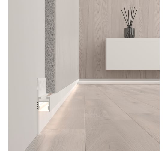 Профиль Arlight ARH-PLINTUS-FANTOM-2000 WHITE 034983 2м