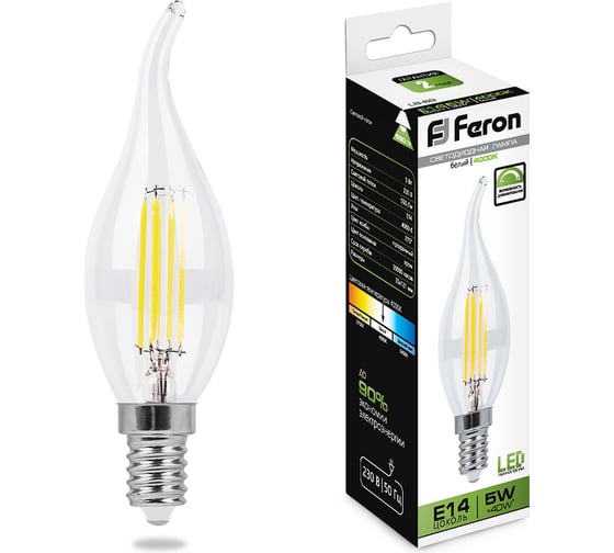 Светодиодная диммируемая лампа FERON LB-69 5W 230V E14 4000K 25654