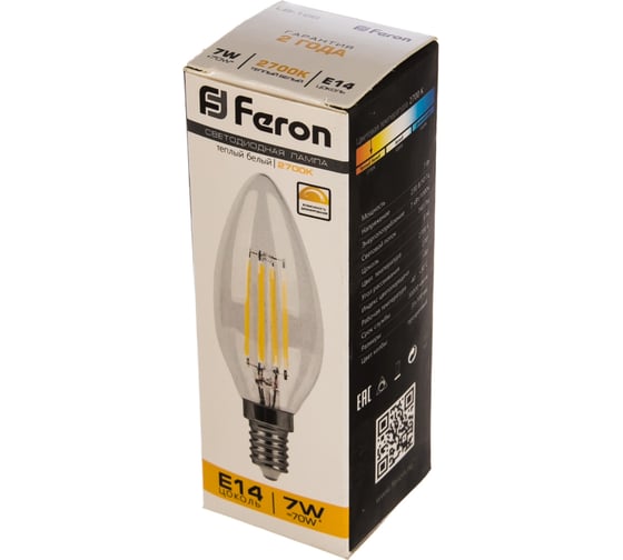 Светодиодная диммируемая лампа FERON LB-166 7W 230V E14 2700K 25870