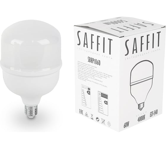Лампа светодиодная SAFFIT 60W 230V E27-E40 4000K, SBHP1060 55096