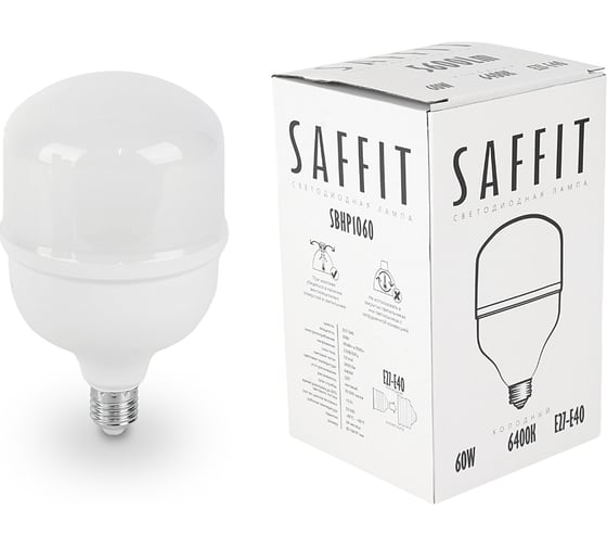 Лампа светодиодная SAFFIT 60W 230V E27-E40 6400K, SBHP1060 55097