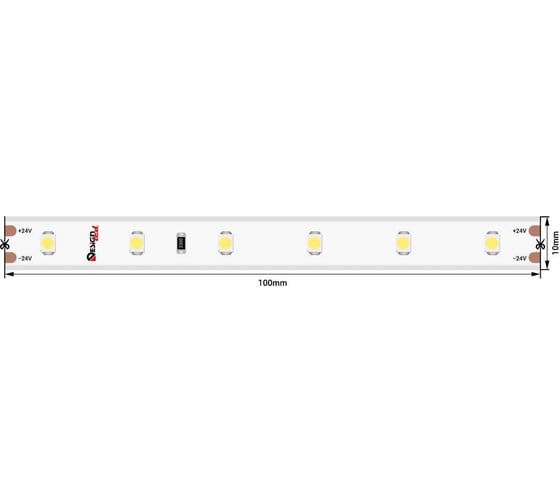 Светодиодная лента DesignLed LUX 4,8 Вт/м, SMD3528, Закрытая, (IP65) Цвет Холодный 24 В DSG360-24-W-65