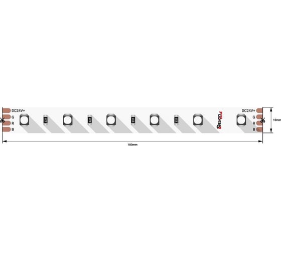 Светодиодная лента DesignLed SMD3535, Non-WP IP33, 60LED/m, 14.4W/m, 24V, RGB DSG3A60-24-RGB-33