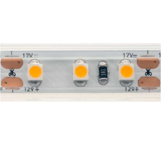 Светодиодная лента DesignLed DSG 3528 120L-V12-IP65, 2700K, 120 LED, 9.6 W/m, LUХ DSG3120-12-WW-65