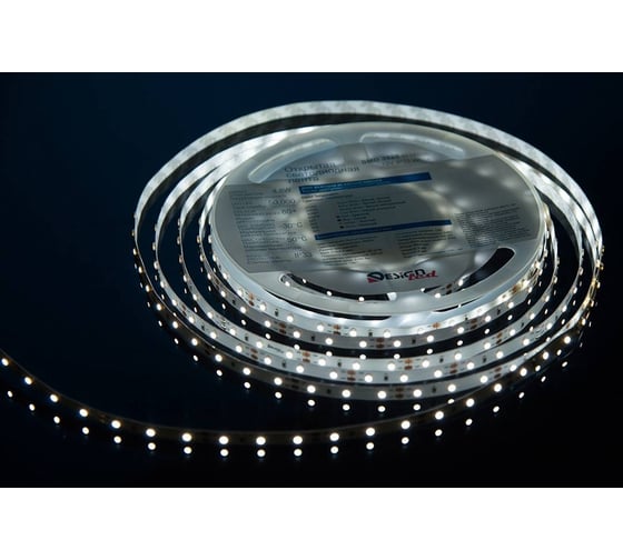Светодиодная лента DesignLed DSG 3528 W 60L-V12-IP33, 6000 K, 300 LED, 4,8 W/m, LUX DSG360-12-W-33