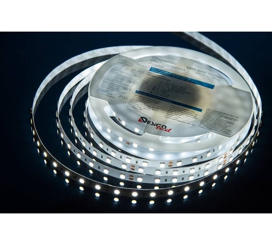 Светодиодная лента DesignLed DSG 5050 W 60L-V24-IP33, 6000 K, 300 LED, 14.4W/m, LUX DSG560-24-W-33