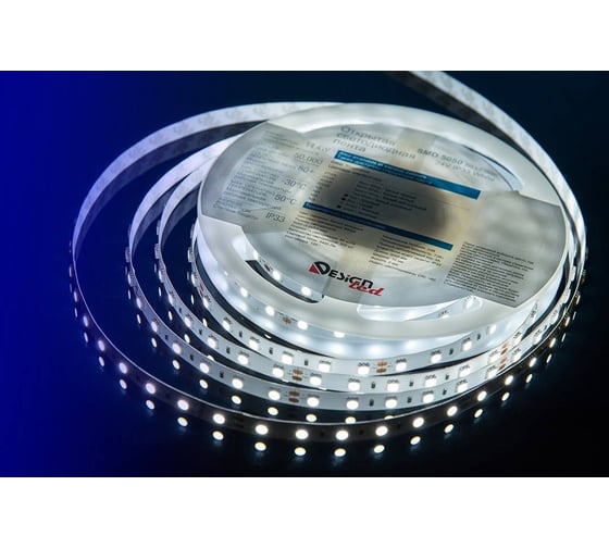 Светодиодная лента DesignLed DSG 5050 W 60L-V24-IP33, 6000 K, 300 LED, 14.4W/m, LUX DSG560-24-W-33