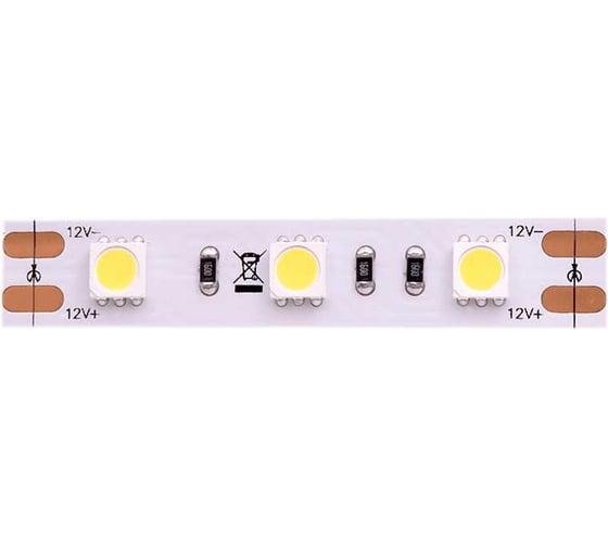 Светодиодная лента DesignLed DSG 5050 DW 60L-V12-IP33, 4000 K, 300 LED, 14.4W/m, LUX DSG560-12-NW-33