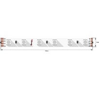 Светодиодная лента DesignLed DSG 5050 RGB 60L-V24 -IP33, RGB, 300 LED, 14.4W/m, LUX DSG560-24-RGB-33