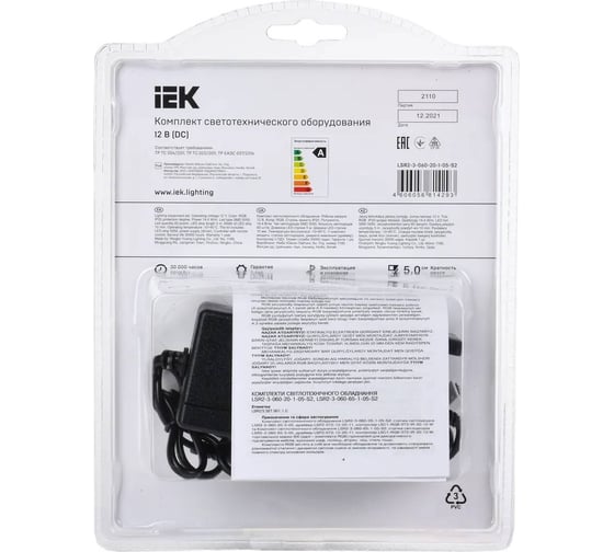 Комплект светодиодной подсветки "сделай сам" IEK (лента led 5м lsr-5050rgb60-14,4-ip20-12в + драйвер + контроллер) LSR2-3-060-20-1-05-S2