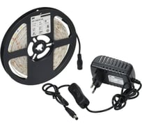 Комплект светодиодной подсветки "сделай сам" IEK (лента led 5м lsr-2835w60-4,8-ip65-12в + драйвер + выключатель) LSR1-2-060-65-1-05-S1