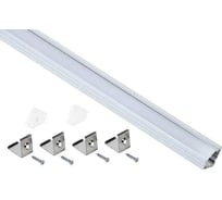Алюмииевый профиль для LED ленты IEK 1919 накладной, треугольный 2м к-т опал LSADD1919-SET1-2-N3-1-08