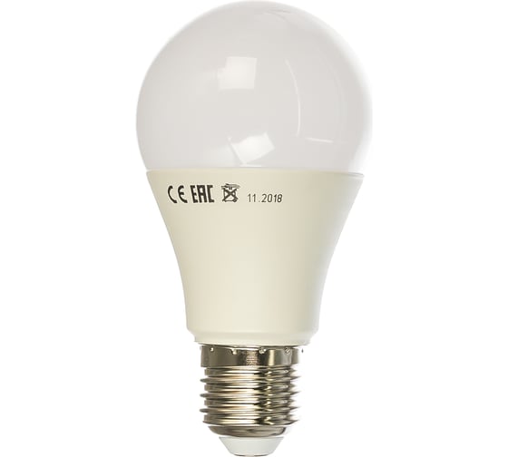 Светодиодная лампа ECOWATT A60 230В 9W 2700K E27 теплый белый свет груша 4606400614838