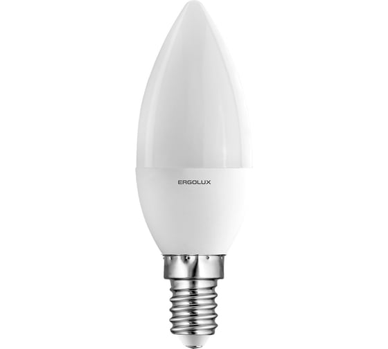 Светодиодная лампа Свеча Ergolux LED-C35-7W-E14-3K 7Вт E14 3000K 172-265В 12134