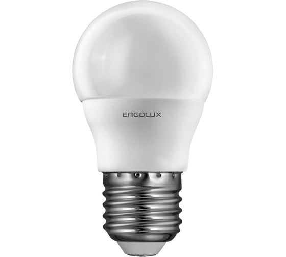 Светодиодная лампа Шар Ergolux LED-G45-5W-E27-4K 5Вт E27 4500K 172-265В 12141