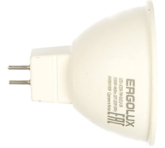 Светодиодная лампа Ergolux JCDR LED-JCDR-7W-GU5.3-3K 7Вт GU5.3 3000K 172-265В 12158