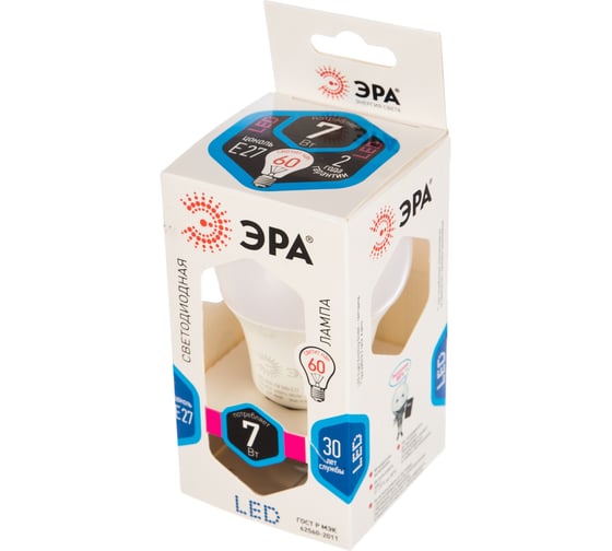 Светодиодная лампа ЭРА LED smd A60-7w-840-E27 Б0029820