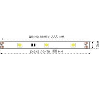 Светодиодная лента SWG 7,2 Вт/м SMD5050, 12В, IP20, Холодный, 3М SWG530-12-7.2-W-M