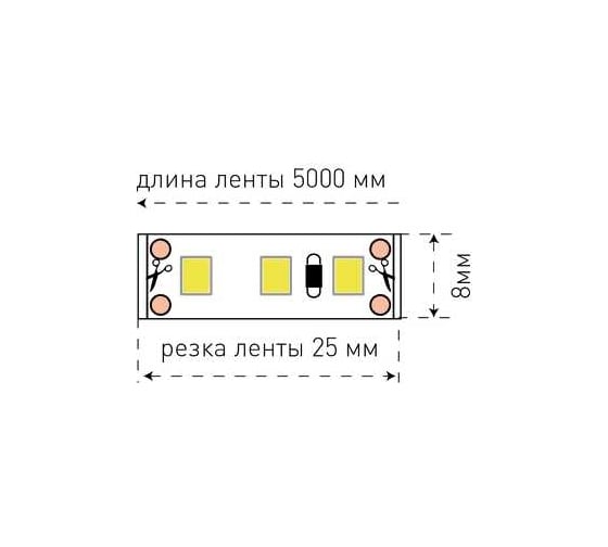 Светодиодная лента SWG 9,6 Вт/м SMD3528, 12В, IP20, Синий, 3М SWG3120-12-9.6-B-M